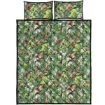 Dinosaur And Prehistoric Plants Print Quilt Bed Set
