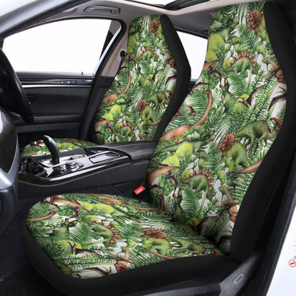 Dinosaur And Prehistoric Plants Print Universal Fit Car Seat Covers