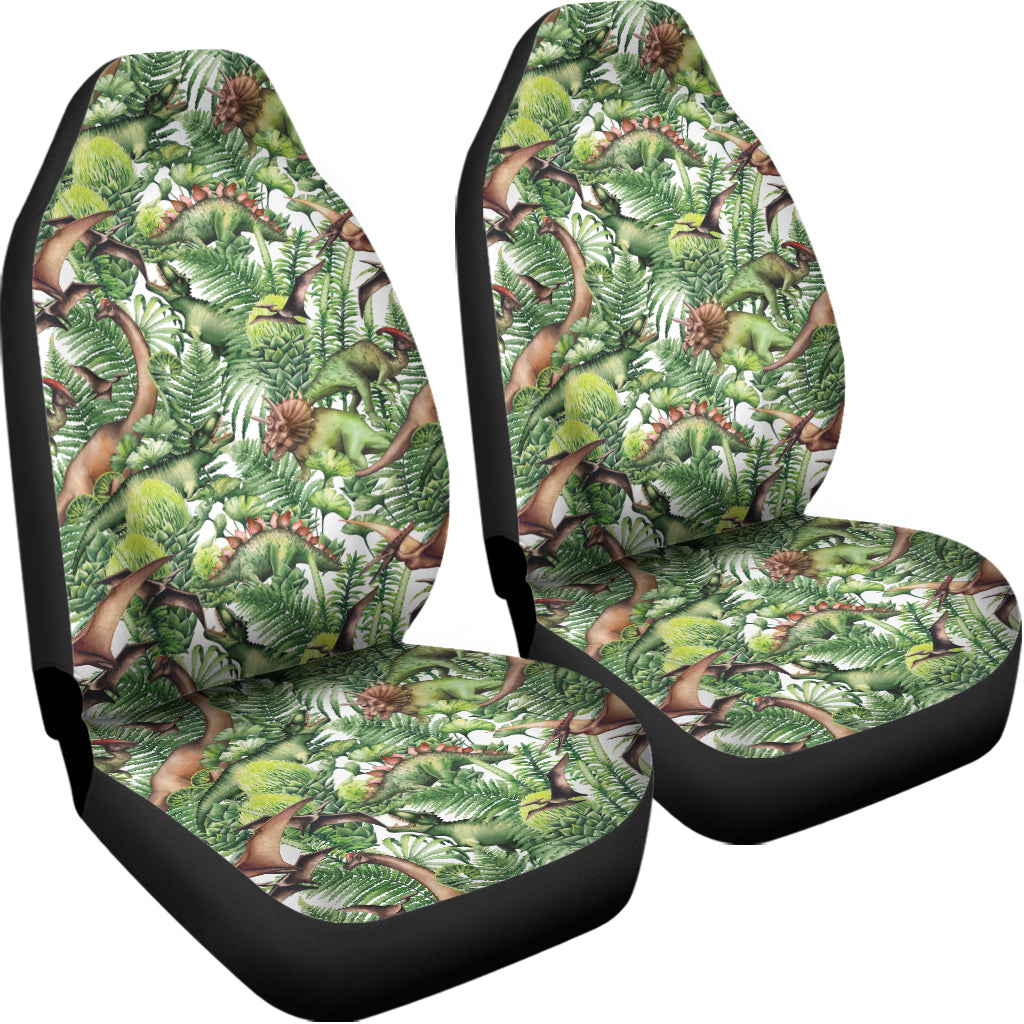 Dinosaur And Prehistoric Plants Print Universal Fit Car Seat Covers
