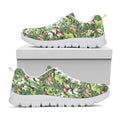 Dinosaur And Prehistoric Plants Print White Running Shoes