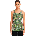 Dinosaur And Prehistoric Plants Print Women's Racerback Tank Top