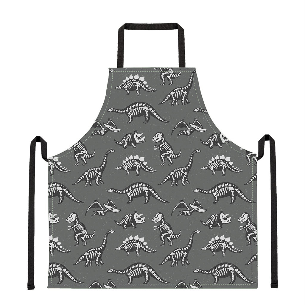 Dinosaur Fossil Pattern Print Apron