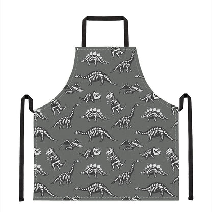 Dinosaur Fossil Pattern Print Apron