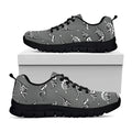 Dinosaur Fossil Pattern Print Black Running Shoes