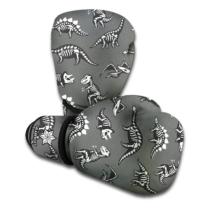 Dinosaur Fossil Pattern Print Boxing Gloves