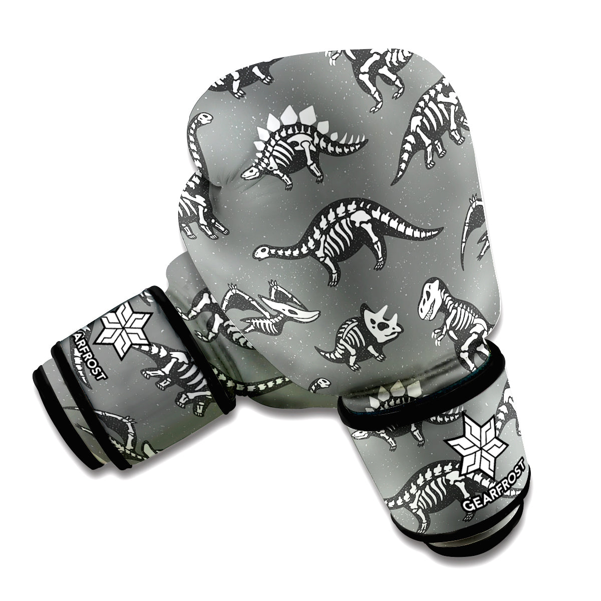 Dinosaur Fossil Pattern Print Boxing Gloves