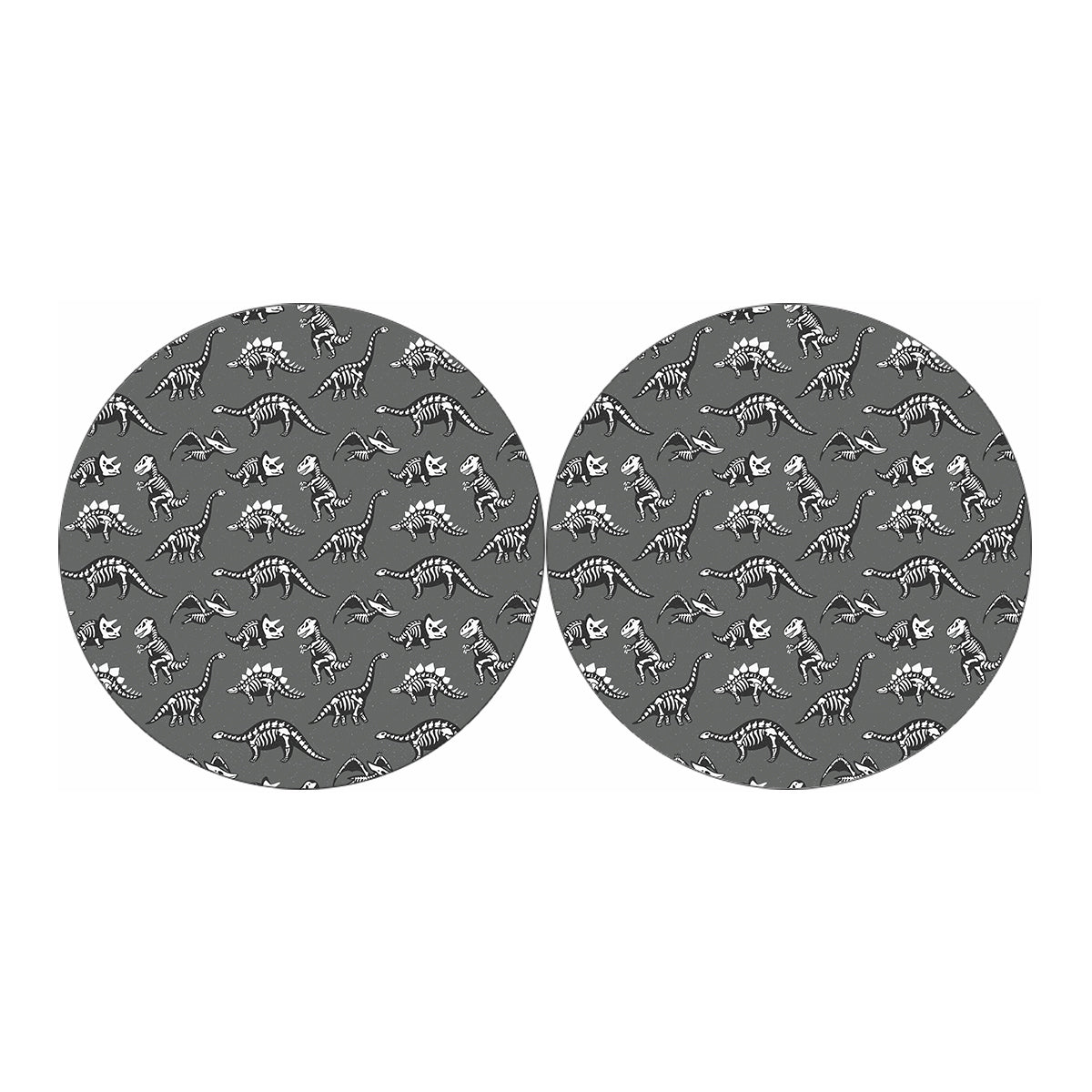 Dinosaur Fossil Pattern Print Car Coasters