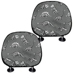 Dinosaur Fossil Pattern Print Car Headrest Covers
