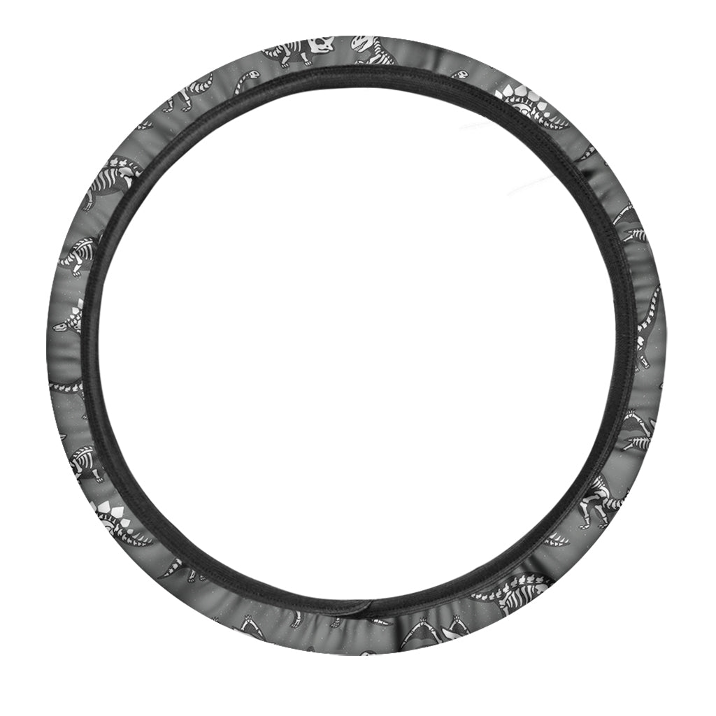 Dinosaur Fossil Pattern Print Car Steering Wheel Cover