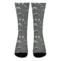 Dinosaur Fossil Pattern Print Crew Socks