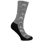 Dinosaur Fossil Pattern Print Crew Socks