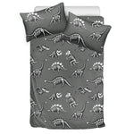 Dinosaur Fossil Pattern Print Duvet Cover Bedding Set