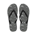 Dinosaur Fossil Pattern Print Flip Flops