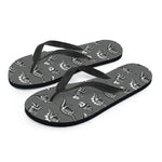 Dinosaur Fossil Pattern Print Flip Flops