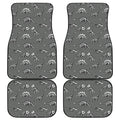Dinosaur Fossil Pattern Print Front and Back Car Floor Mats