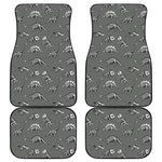Dinosaur Fossil Pattern Print Front and Back Car Floor Mats