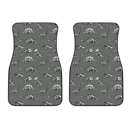 Dinosaur Fossil Pattern Print Front Car Floor Mats