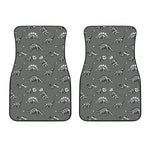Dinosaur Fossil Pattern Print Front Car Floor Mats