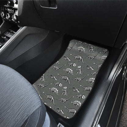 Dinosaur Fossil Pattern Print Front Car Floor Mats