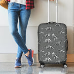 Dinosaur Fossil Pattern Print Luggage Cover