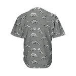 Dinosaur Fossil Pattern Print Men's Baseball Jersey