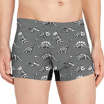 Dinosaur Fossil Pattern Print Men's Boxer Briefs
