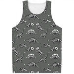 Dinosaur Fossil Pattern Print Men's Tank Top