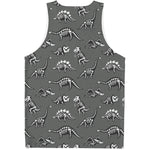 Dinosaur Fossil Pattern Print Men's Tank Top