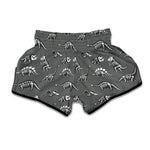 Dinosaur Fossil Pattern Print Muay Thai Boxing Shorts