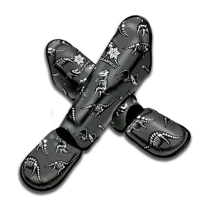 Dinosaur Fossil Pattern Print Muay Thai Shin Guard