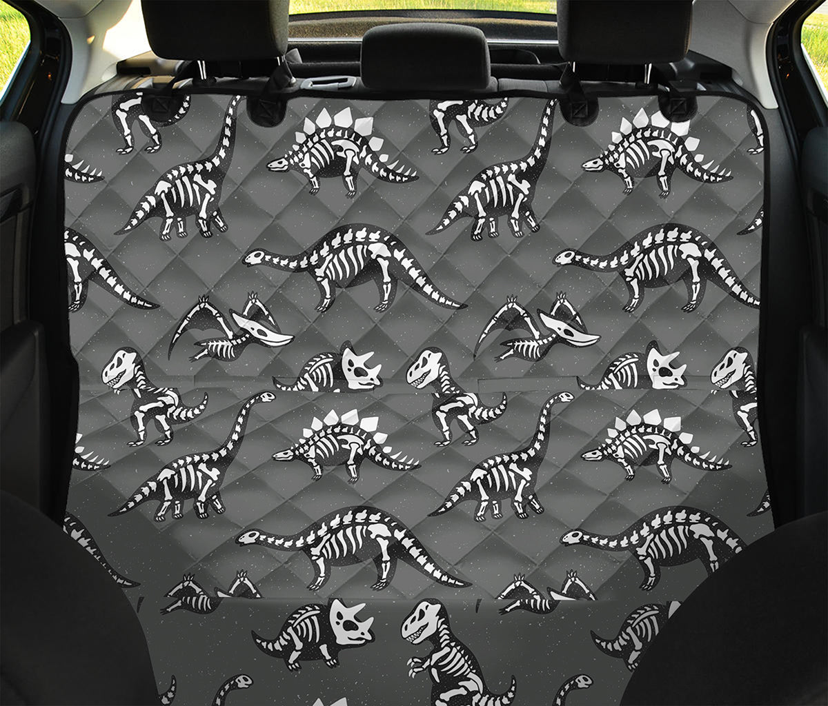 Dinosaur Fossil Pattern Print Pet Car Back Seat Cover