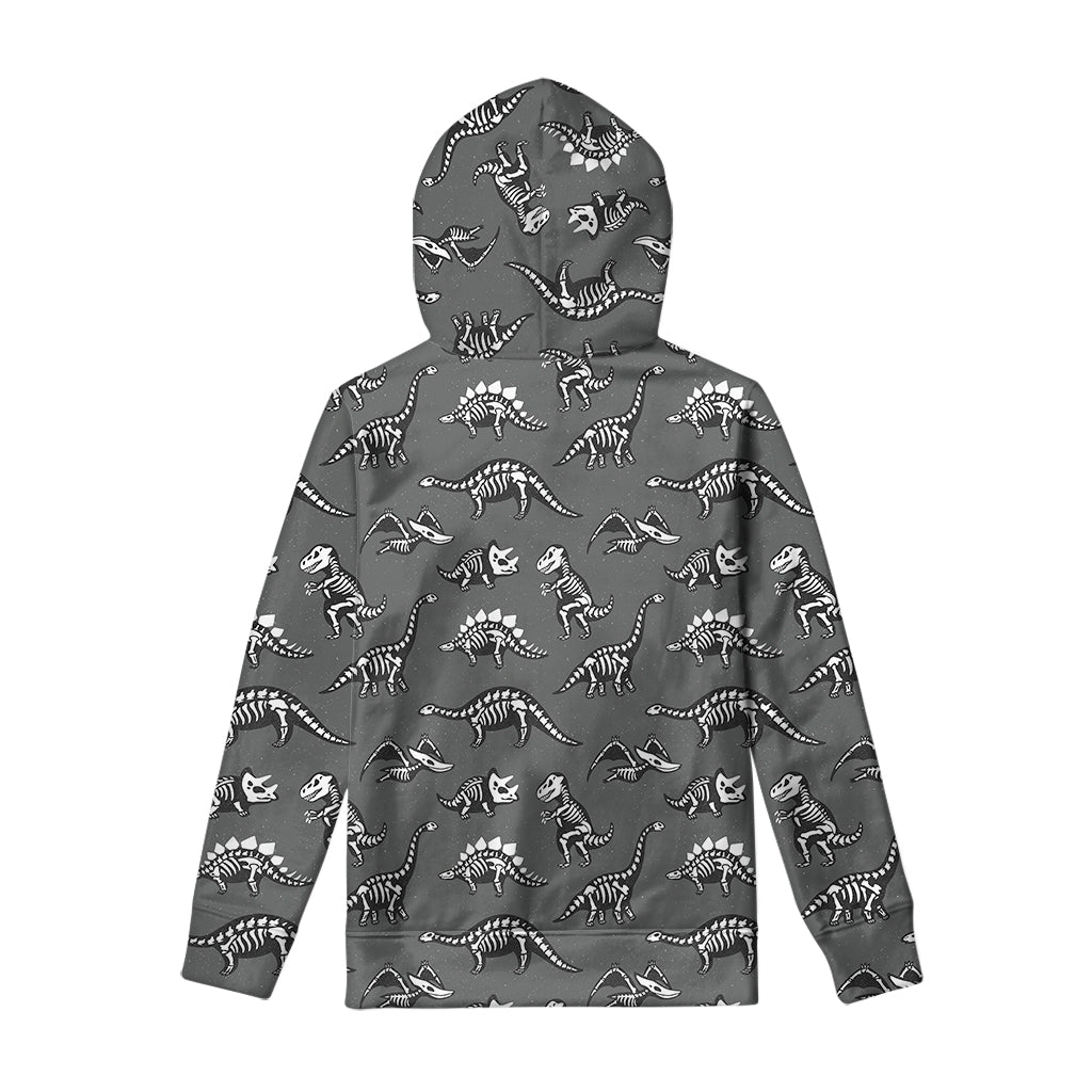Dinosaur Fossil Pattern Print Pullover Hoodie