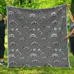 Dinosaur Fossil Pattern Print Quilt