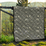 Dinosaur Fossil Pattern Print Quilt