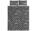 Dinosaur Fossil Pattern Print Quilt Bed Set