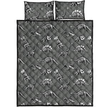 Dinosaur Fossil Pattern Print Quilt Bed Set