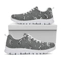 Dinosaur Fossil Pattern Print White Running Shoes
