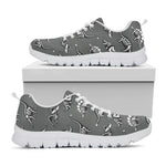 Dinosaur Fossil Pattern Print White Sneakers
