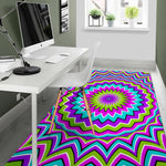 Dizzy Circle Moving Optical Illusion Area Rug GearFrost