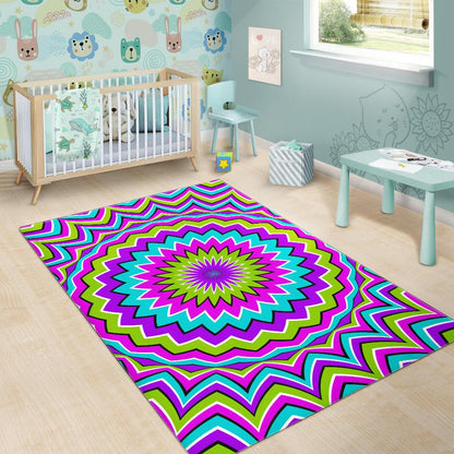 Dizzy Circle Moving Optical Illusion Area Rug GearFrost
