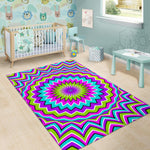 Dizzy Circle Moving Optical Illusion Area Rug GearFrost