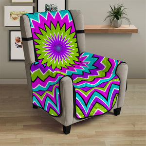 Dizzy Circle Moving Optical Illusion Armchair Protector