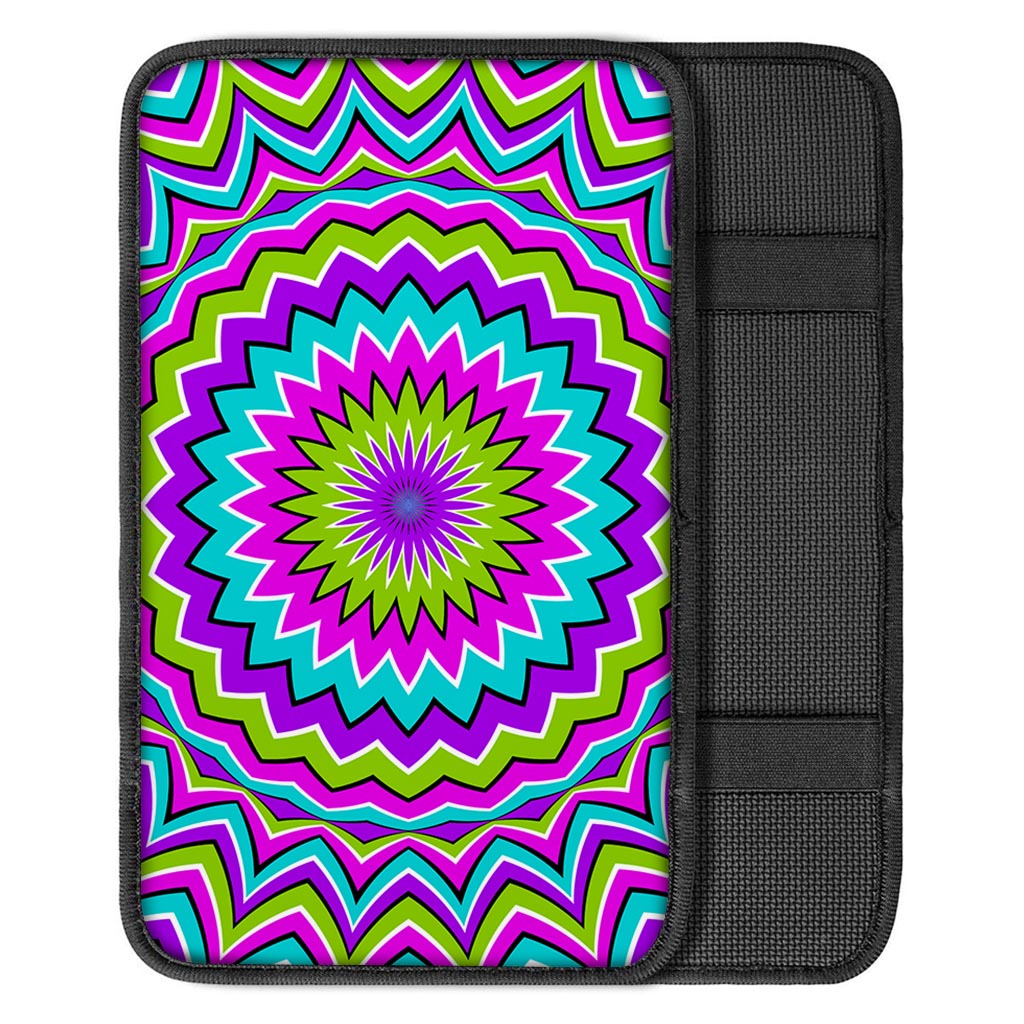 Dizzy Circle Moving Optical Illusion Car Center Console Cover