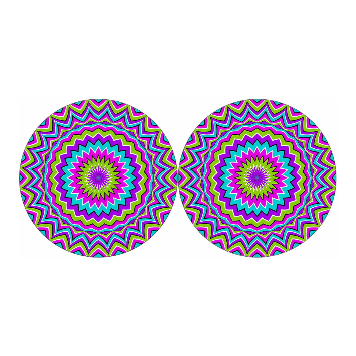 Dizzy Circle Moving Optical Illusion Car Coasters