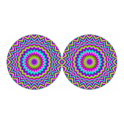 Dizzy Circle Moving Optical Illusion Car Coasters