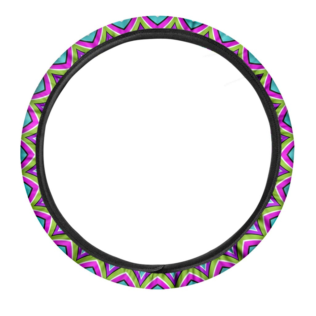 Dizzy Circle Moving Optical Illusion Car Steering Wheel Cover