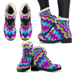 Dizzy Circle Moving Optical Illusion Comfy Boots GearFrost