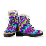 Dizzy Circle Moving Optical Illusion Comfy Boots GearFrost