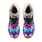 Dizzy Circle Moving Optical Illusion Comfy Boots GearFrost
