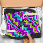 Dizzy Circle Moving Optical Illusion Comfy Boots GearFrost